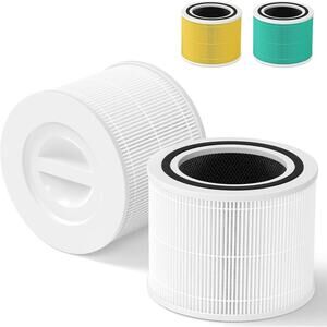 2 Pk Core 300 Replacement Filters for LEVOIT by Colorfullife True HEPA White NWT